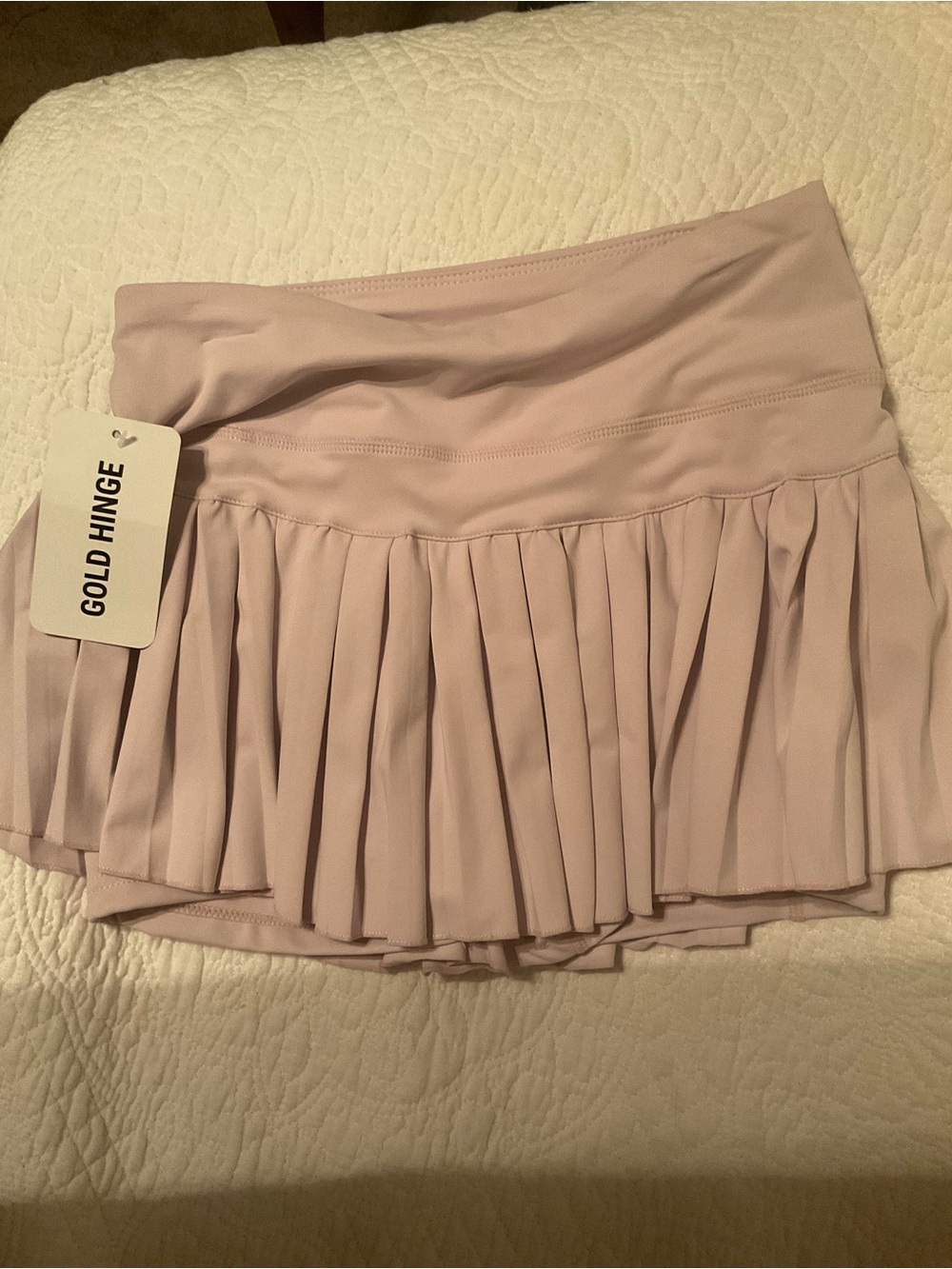 Gold Hinge Women's Blush Pleated Skort